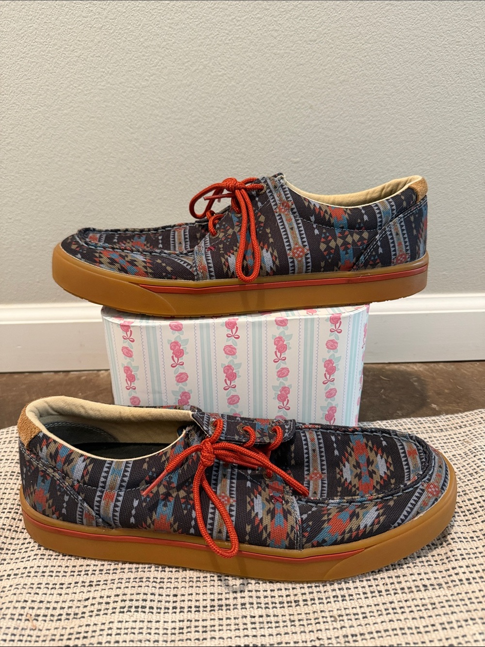 Men's HOOEY Patterned Casual Lace-Up Shoes